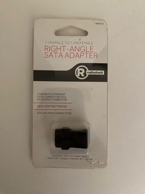 Radio Shack Right Angle SATA Adapter  Gold Plated Connector